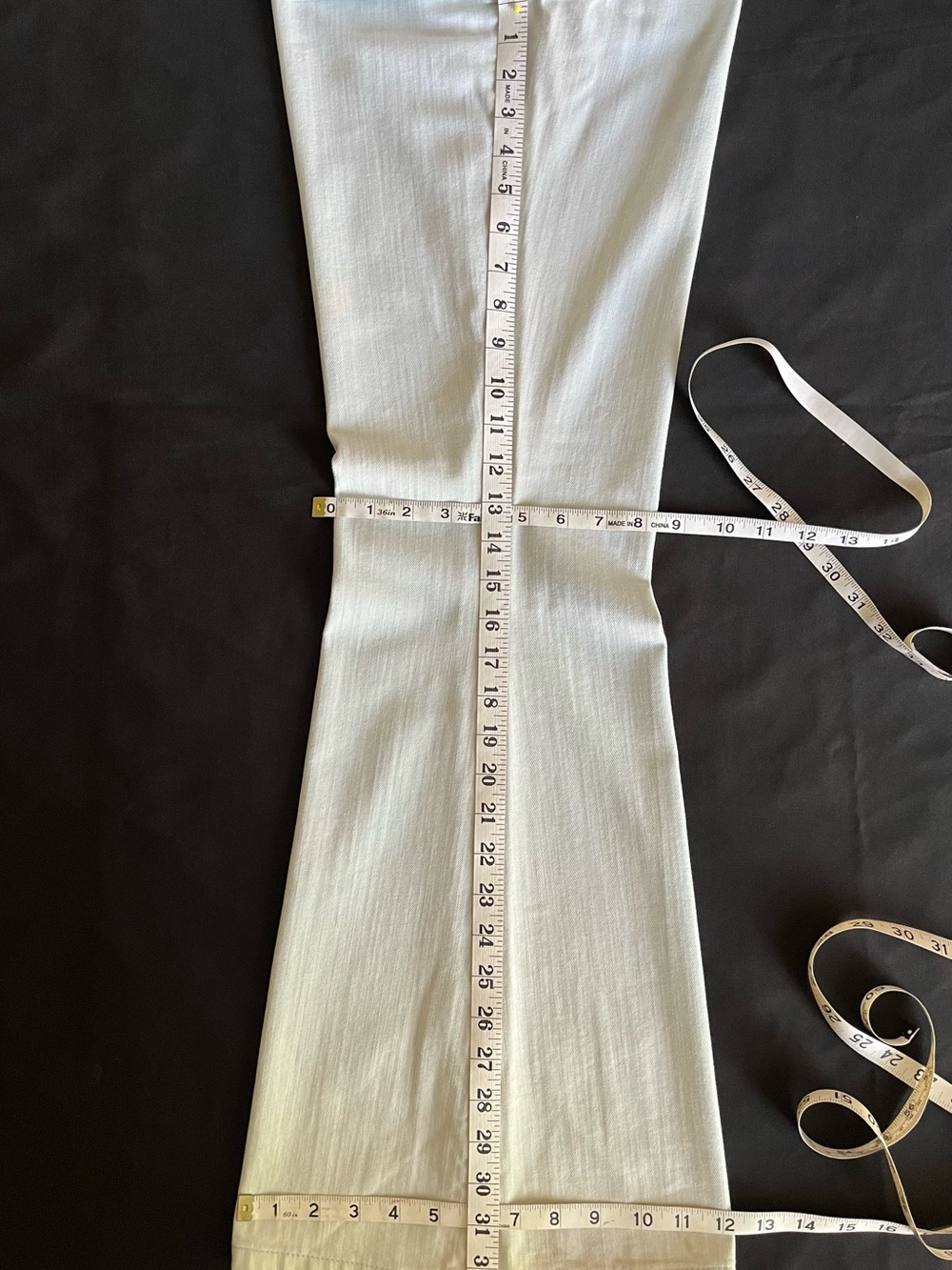 Level 99 - Wide Flare Jeans in Bleached Effect Pale Blue/Almost White - 29